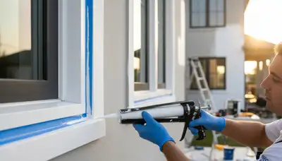 Professional caulking and sealing on Denver, CO home exterior for lasting weather protection