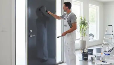 Professional door painting and refinishing in Denver, CO by expert house painters for lasting curb appeal
