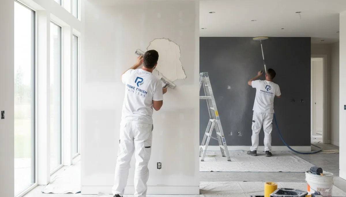 Professional drywall repair and wall restoration in Denver, CO home by expert painters