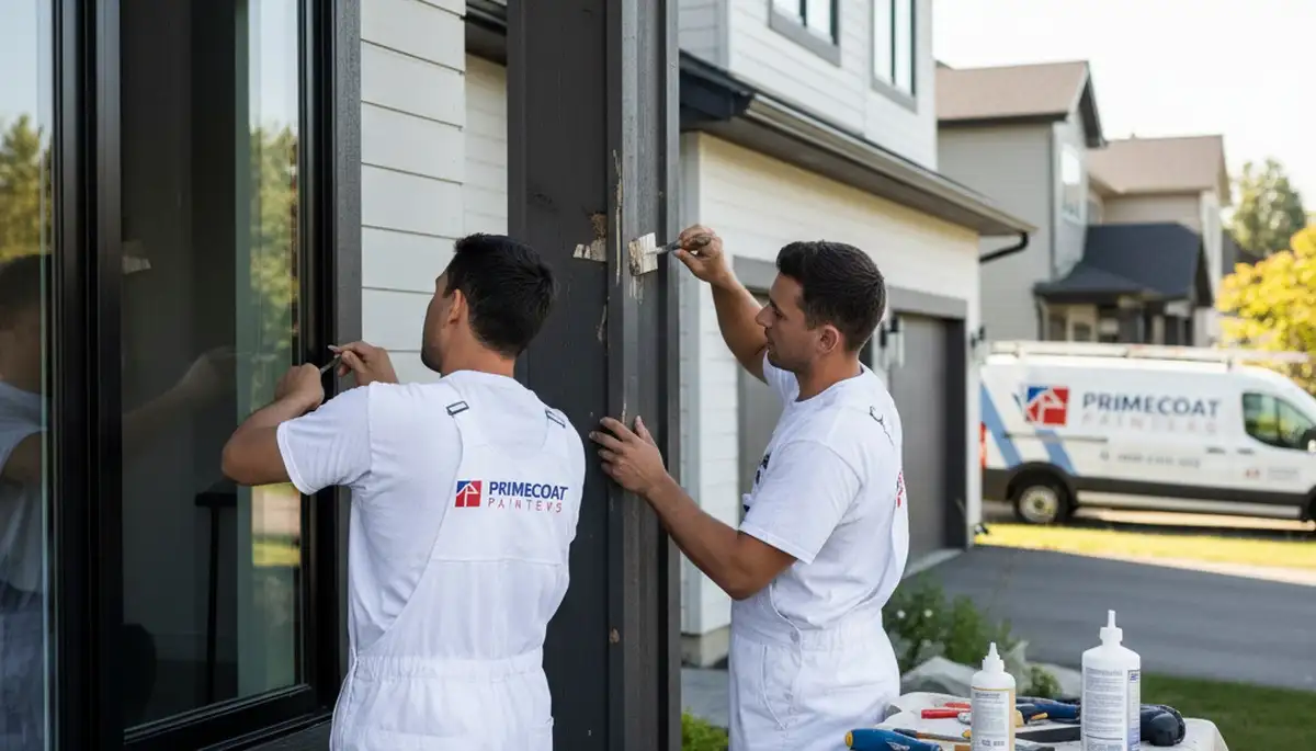 Professional wood rot repair on home exterior by expert painters in Denver, CO